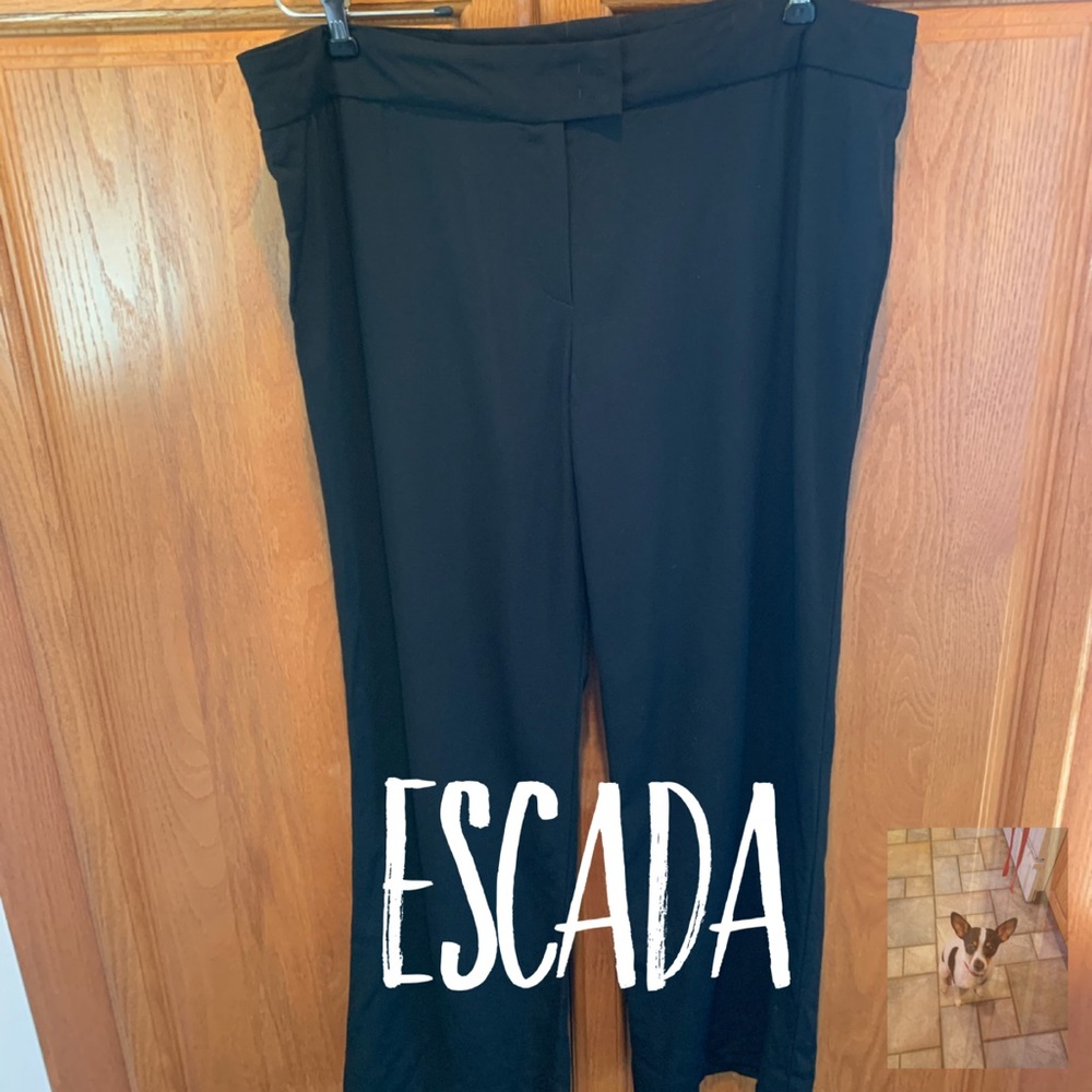 Escada wool wide leg pants size XL W38